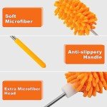 4PCS Microfiber Duster Set with Extension Pole