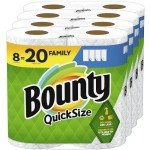 Bounty Quick-Size White Paper Towels, 8 Rolls