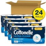 Cottonelle Ultra Clean Toilet Paper, 24 Mega Rolls