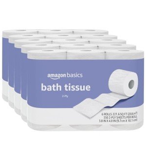 Amazon Basics 2-Ply Toilet Paper, 30 Rolls