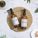 Amber Glass Soap Dispenser Set with Tray