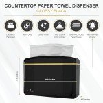 Oasis Creations Glossy Black Paper Towel Dispenser