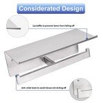Double Toilet Paper Holder with Shelf - Brushed Nickel