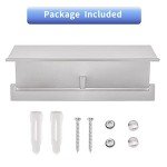 Double Toilet Paper Holder with Shelf - Brushed Nickel