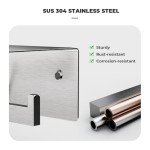 Brushed Nickel Double Toilet Paper Holder with Shelf