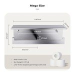 Brushed Nickel Double Toilet Paper Holder with Shelf