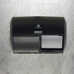 High-Capacity Coreless Toilet Paper Dispenser - Black