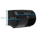 High-Capacity Coreless Toilet Paper Dispenser - Black