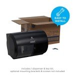 High-Capacity Coreless Toilet Paper Dispenser - Black