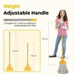 Heavy Duty 61" Adjustable Mop Handle for Cleaning