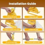 Heavy Duty 61" Adjustable Mop Handle for Cleaning