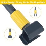 Heavy Duty 58" Metal Mop Handle with Clamp