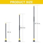 Heavy Duty 58" Metal Mop Handle with Clamp
