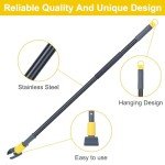 Heavy Duty 58" Metal Mop Handle with Clamp