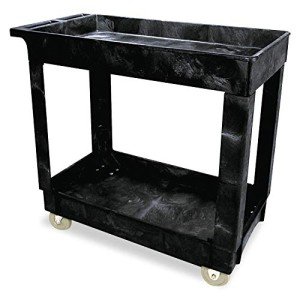 Rubbermaid Two-Shelf Utility Cart - Black