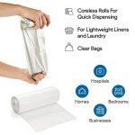 Clear Trash Can Liners 7-10 Gallon, 100 Count