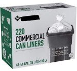 220 Light Duty 45-50 Gallon Clear Trash Bags