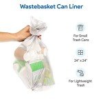 Clear Trash Can Liners 7-10 Gallon, 100 Count