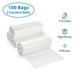 Clear Trash Can Liners 7-10 Gallon, 100 Count