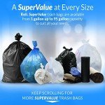 SuperValue Black Trash Bags | 6-10 Gallon | 1000 Count