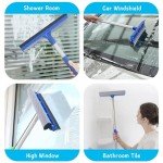 56" Long Handle Window Squeegee and Scrubber