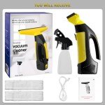 Cordless Window Vacuum Squeegee with Detachable Tank