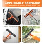 2-in-1 Car Window Squeegee with Microfiber Cloth