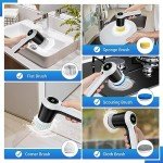 Cordless Electric Spin Scrubber with 6 Heads