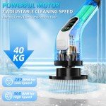Electric Spin Scrubber with 7 Brush Heads