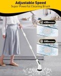 Cordless Electric Spin Scrubber with 3 Brush Heads