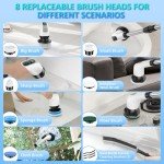 Electric Spin Scrubber with 7 Brush Heads