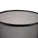 Seville Classics 2-Pack Black Steel Mesh Wastebaskets