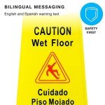 Bilingual Wet Floor Signs - 3 Pack