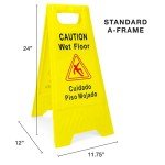 Bilingual Wet Floor Signs - 3 Pack