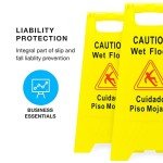 Bilingual Wet Floor Signs - 3 Pack
