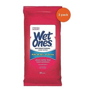 20 Count Wet Ones Wipes - 3 Pack