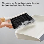 Bamboo Handle Dustpan and Brush Set