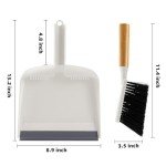 Bamboo Handle Dustpan and Brush Set