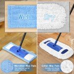 Washable Dust Mop with Long Handle for Floor Cleaning