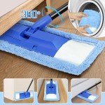 Washable Dust Mop with Long Handle for Floor Cleaning