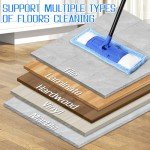 Washable Dust Mop with Long Handle for Floor Cleaning