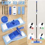 Washable Dust Mop with Long Handle for Floor Cleaning