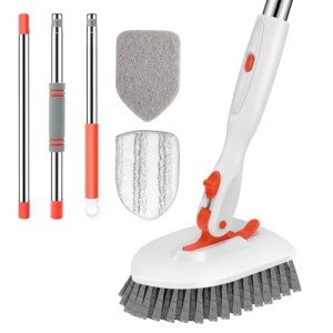 SetSail 3-In-1 Floor Scrub Brush with Handle