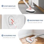 SetSail 3-In-1 Floor Scrub Brush with Handle