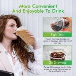 60 Pack Clear Plastic Cups with Strawless Lids