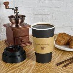 LITOPAK 100 Disposable Coffee Cups with Lids & Sleeves