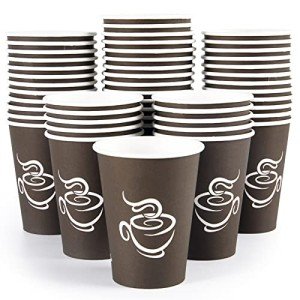 240 Pack Disposable Paper Coffee Cups - 12 oz