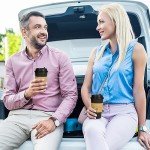 LITOPAK 100 Disposable Coffee Cups with Lids & Sleeves