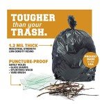 Heavy Duty Black Trash Bags, 95-96 Gallon, 50 Count