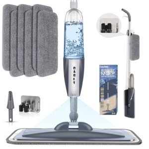 360° Microfiber Spray Mop with 6 Washable Pads